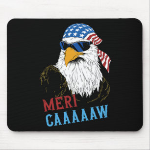 Mericaaaaaw Eagle Mullet 4th Of July Usa American Mouse Mat