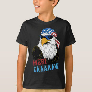 Mericaaaaaw Eagle Mullet 4th Of July Usa American T-Shirt
