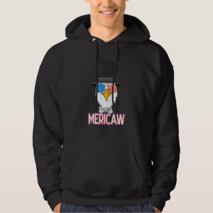 Mericaw Bald Eagle 4th Of July Lincoln American Fl Hoodie