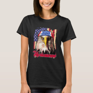 Mericawww Eagle Happy 4th Of July American Indepen T-Shirt