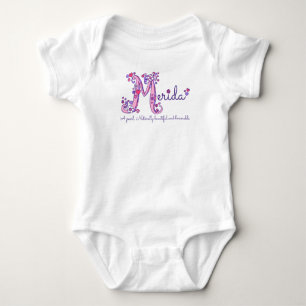 Merida girls M name meaning monogram tee