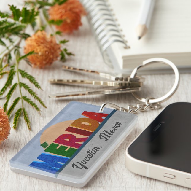 Mérida Letters Acrylic Keychain (Front Right)