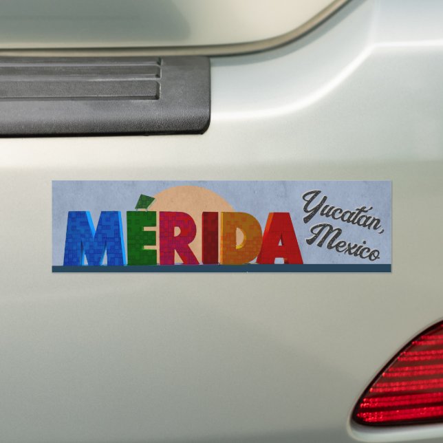 Mérida Letters  Bumper Sticker (On Car)