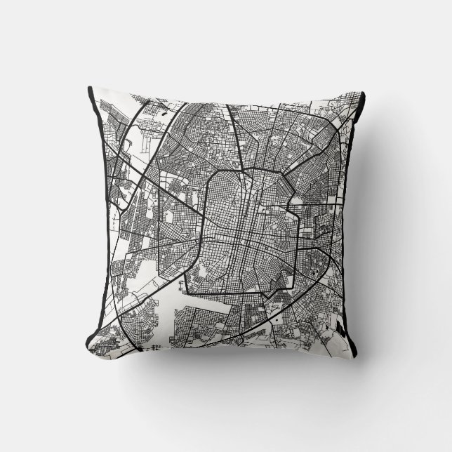 Merida Mexico City Map Cushion (Front)