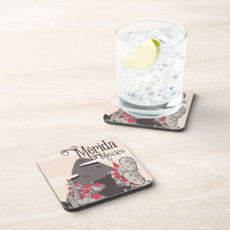 Mérida Mexico travel poster Coaster
