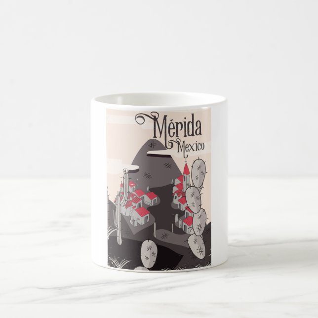 Mérida Mexico travel poster Coffee Mug (Center)