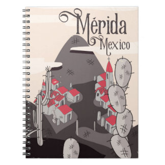 Mérida Mexico travel poster Notebook