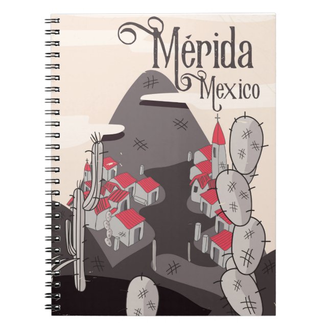 Mérida Mexico travel poster Notebook (Front)