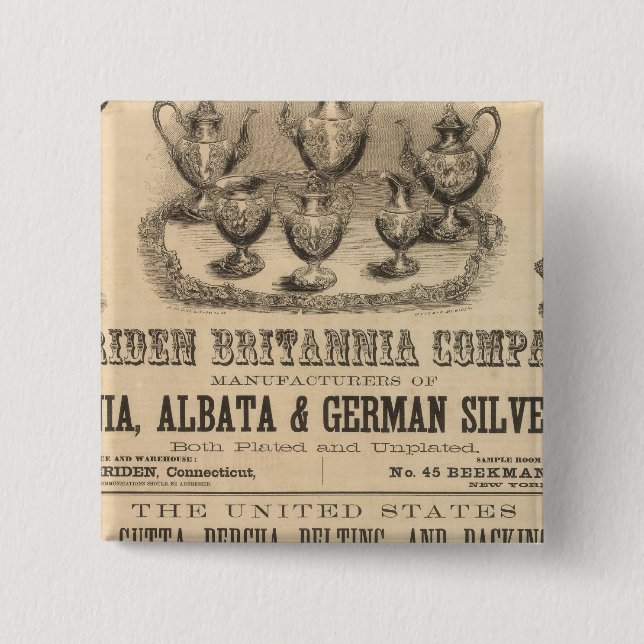 Meriden Britannia Company 15 Cm Square Badge (Front)