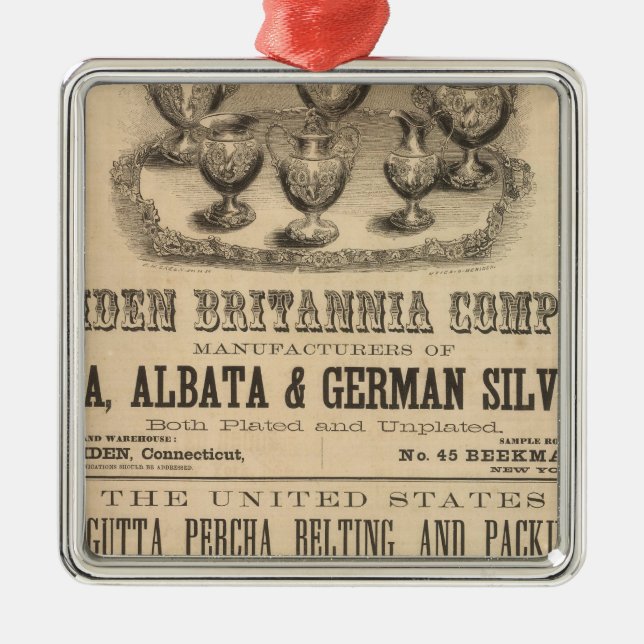 Meriden Britannia Company Metal Tree Decoration (Front)