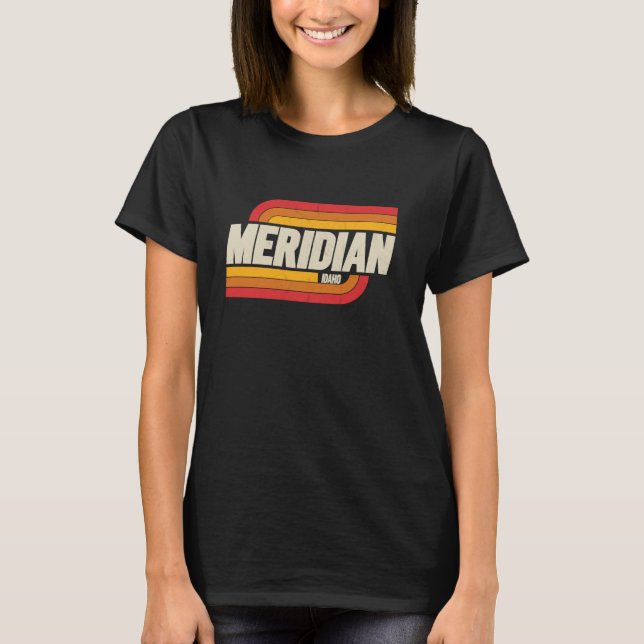 Meridian ID City Graphic Vintage Souvenir T-Shirt (Front)