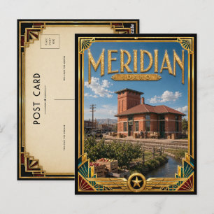 Meridian Idaho Vintage Art Deco Golden Age Postcard