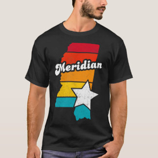 Meridian Mississippi Vintage Distressed Souvenir 2 T-Shirt