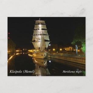 Meridianas night by @LoveKlaipeda (Memel) Postcard