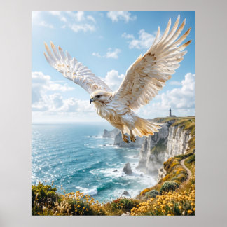 Meringue Hawk Cliffs Poster