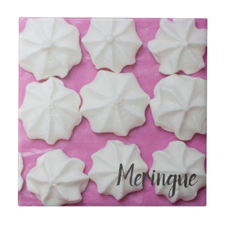 Meringues on pink paper gift tile