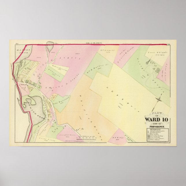 Merino Pond and Manton Pond Atlas Map Poster (Front)