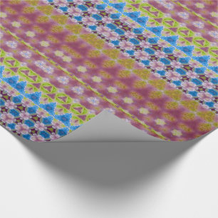 Meriwear Floral Haze Chic Stripe Romantic Wrapping Paper