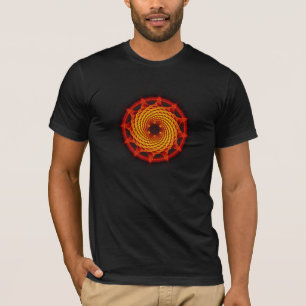 Merkaba Spiral Mandala Red ( Fractal Geometry ) T-Shirt