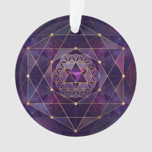 Merkabah in flower of life - Sacred Geometry Ornament