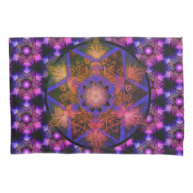 Merkabah Mandala Pattern Pillowcase (Front)