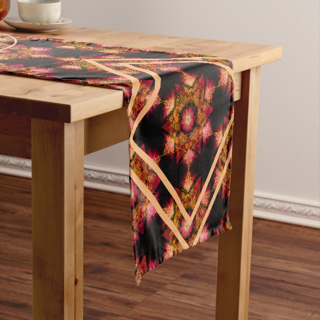 Merkabah Mandala Pattern Short Table Runner (In Situ)