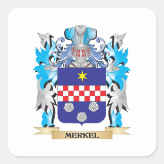 Merkel Coat of Arms - Family Crest Square Sticker