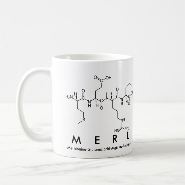 Merl peptide name mug (Left)