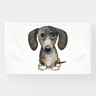 Merle Dapple Dachshund Cute Wiener Dog   Banner