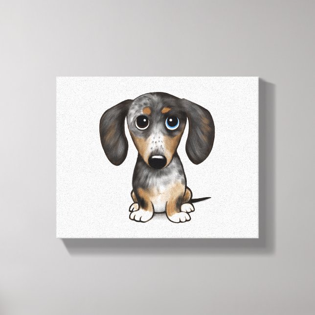 Merle Dapple Dachshund Cute Wiener Dog   Canvas Print (Front)