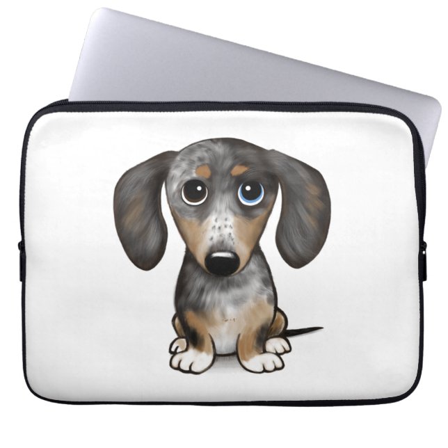 Merle Dapple Dachshund Cute Wiener Dog   Laptop Sleeve (Front)
