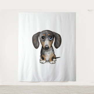 Merle Dapple Dachshund Cute Wiener Dog   Tapestry