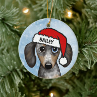 Merle Dapple Dachshund Personalised Name 