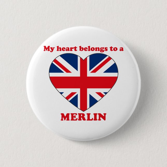 Merlin 6 Cm Round Badge (Front)