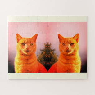 Merlin and angel twin cats jigsaw puzzle