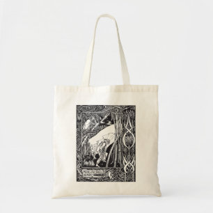 Merlin and Nimue, by Aubrey Beardsley - HD Tote Bag