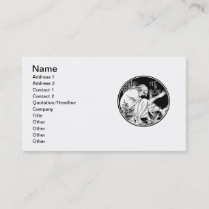 Merlin Art Nouveau fantasy Business Card