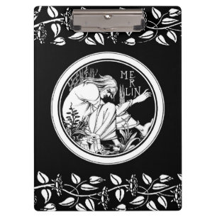 Merlin Art Nouveau fantasy Clipboard