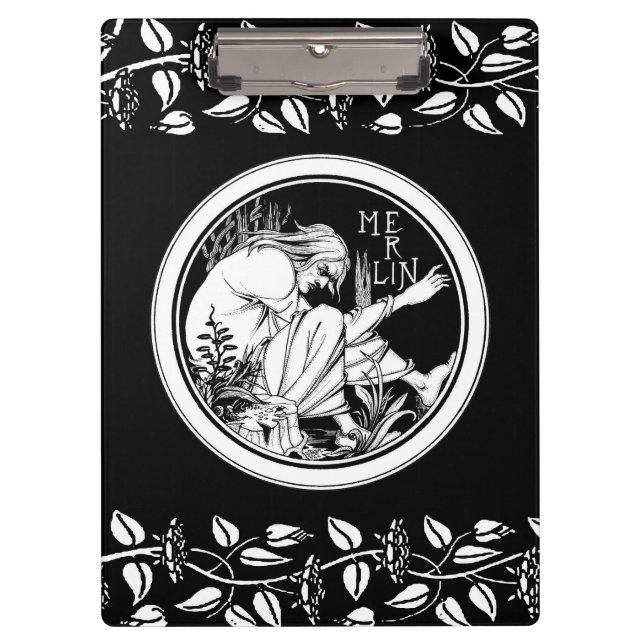 Merlin Art Nouveau fantasy Clipboard (Front)