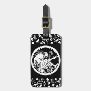 Merlin Art Nouveau fantasy Luggage Tag