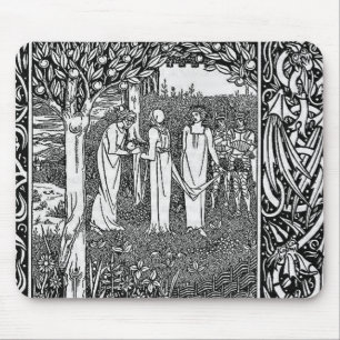 Merlin, by Aubrey Beardsley - HD Mouse Mat