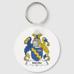 Merlin Family Crest Key Ring