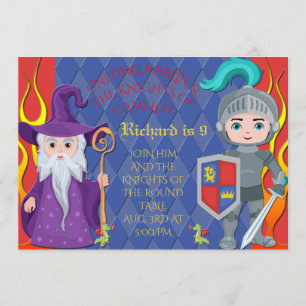 Merlin & Knights of the Round Table Camelot Invite