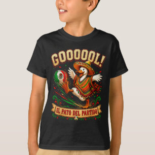 Merlin The Duck Mexico Soccer El Pato Del Partido T-Shirt