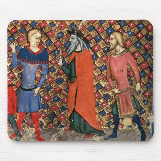 Merlin tutoring Arthur Mouse Mat (Front)