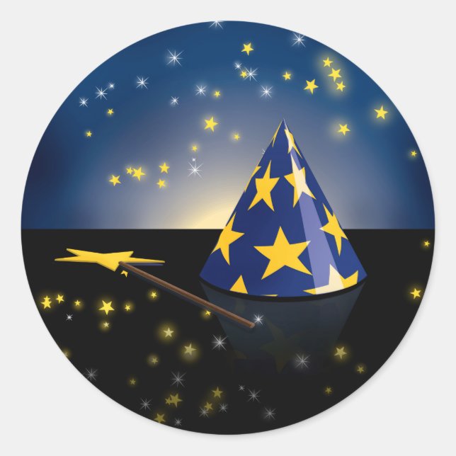 MerlinsHat_Shuttr.jpg Classic Round Sticker (Front)