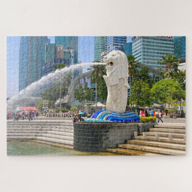 Merlion fountain, Singapore  Jigsaw Puzzle (Horizontal)