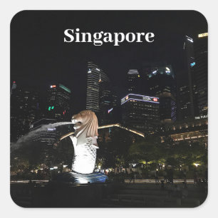 Merlion & Singapore Skyline #1 Stickers
