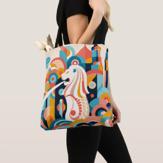 Merlion Singapore Tote Bag