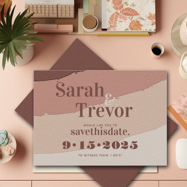 Merlot Bold Retro Fonts Save The Date (Creator Uploaded)